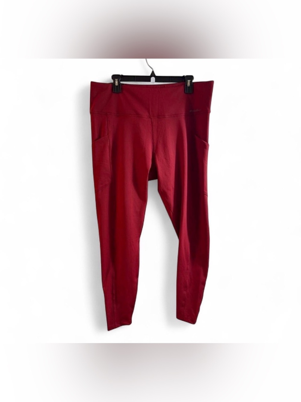 Eddie Bauer Trail Tight High Rise Ankle Leggings Pockets Stretch Red XL